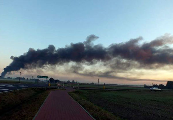 dabrowka pozar smieci