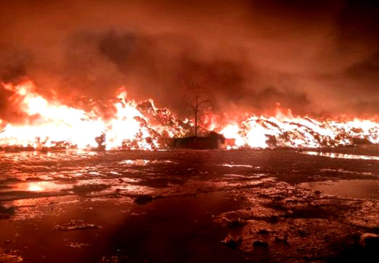 Dąbrówka Wielkopolska. Pożar
